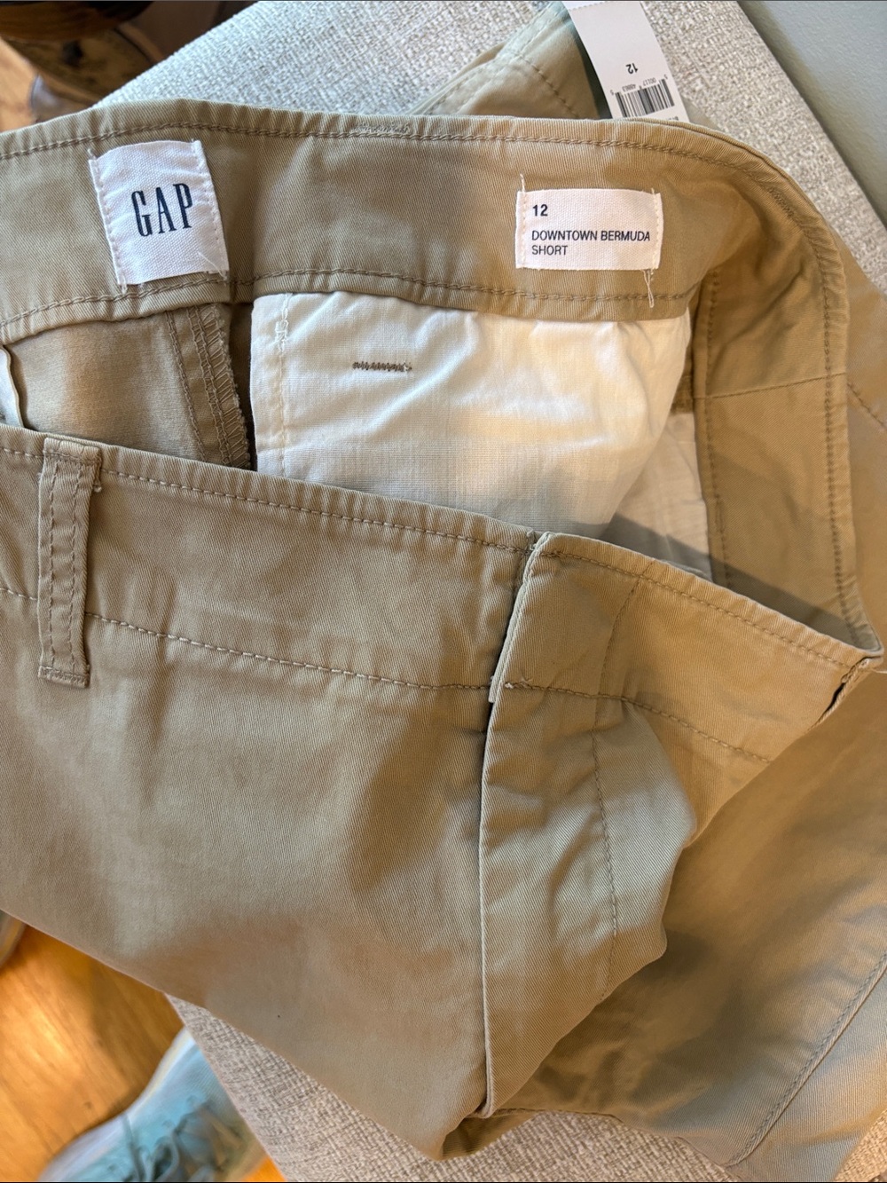 NWT-Women’s GAP Light Khaki Bermuda Shorts - Size 12